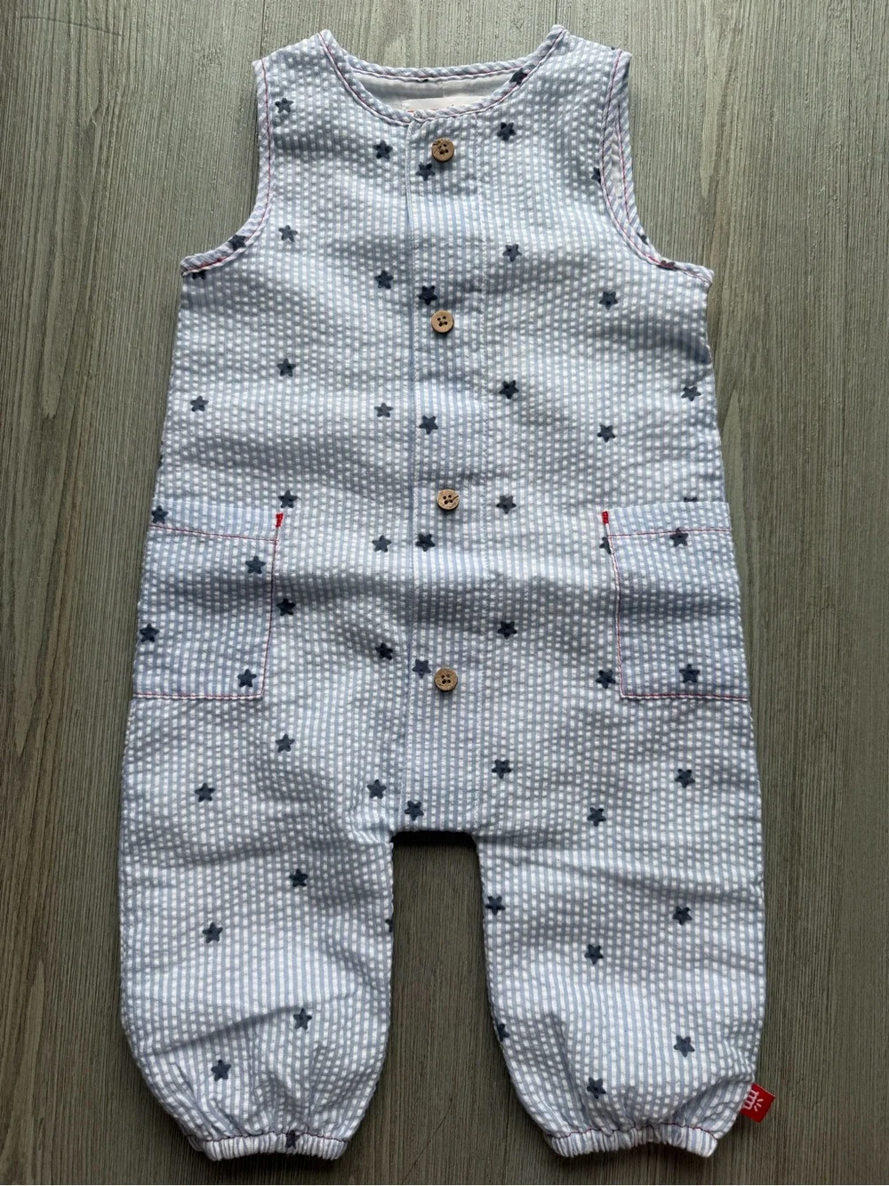 Magnetic Me Pastel Colorblock Seersucker Baby Rompers - Yellow, Blue, Green